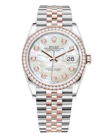 Rolex Datejust 126281RBR MOP Diamond Jubilee 36mm Steel and Rose Gold Watch